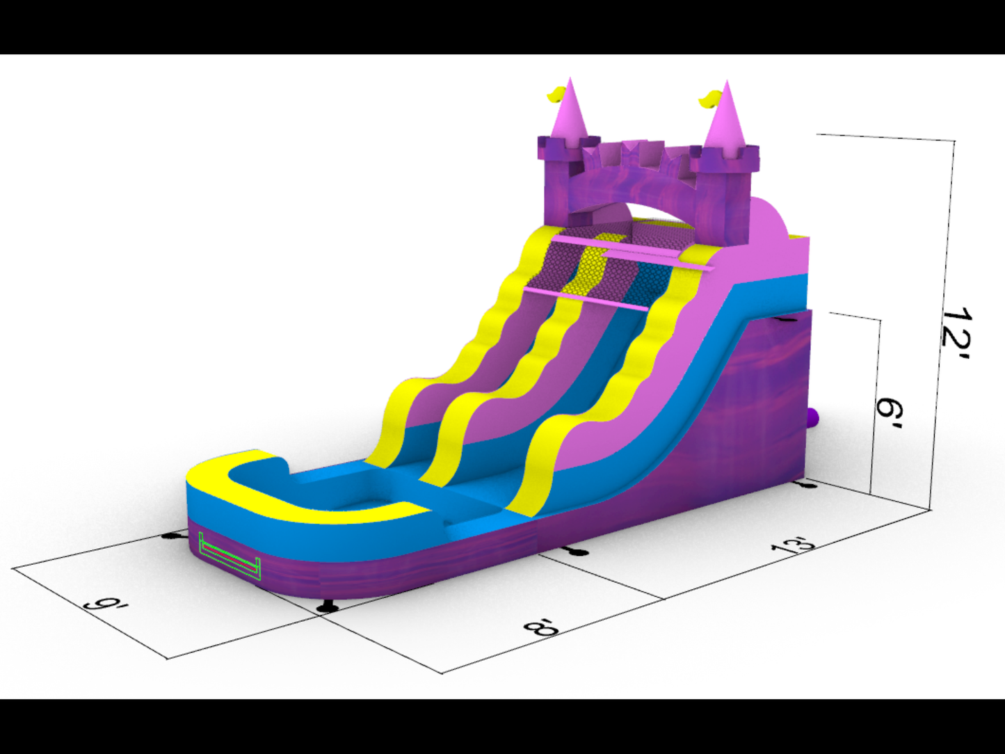 commercial grade pvc vinyl details princess inflatable slide