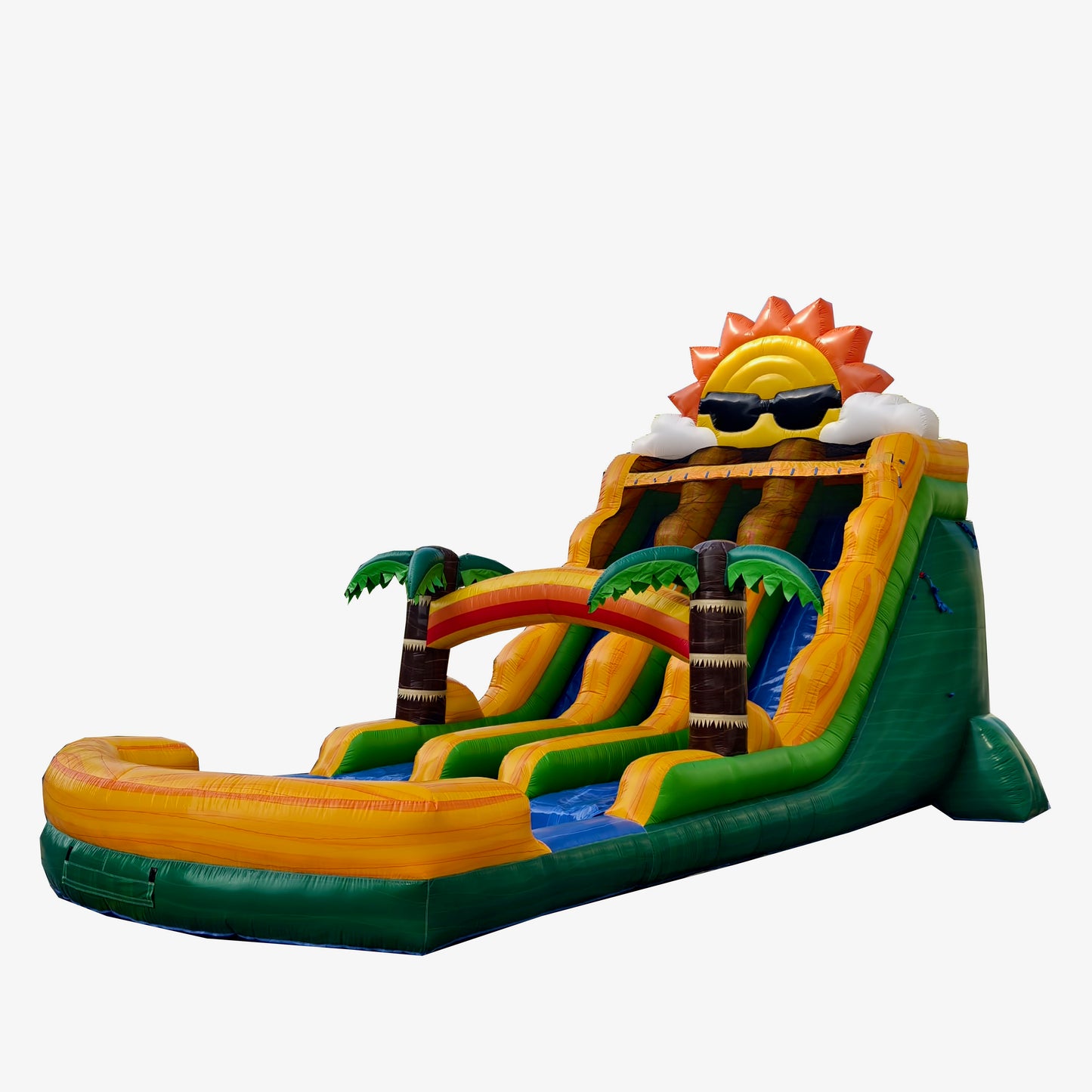 NEW! 18ft Dual Tropical Sun Waterslide