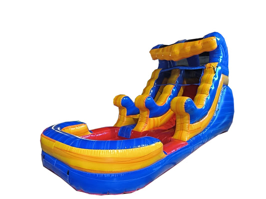 12ft inflatable water slide side view pvc vinyl