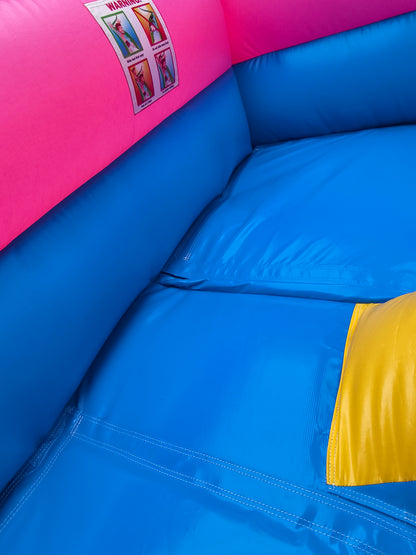 12ft princess inflatable water slide from the to seating area view