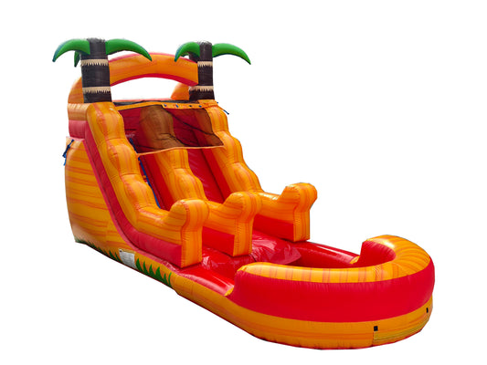13ft flame tropical inflatable water slide wet dry use