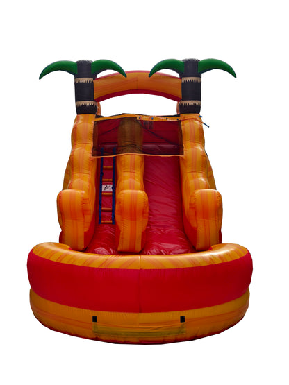 flame tropical inflatable water slide 13ft backyard