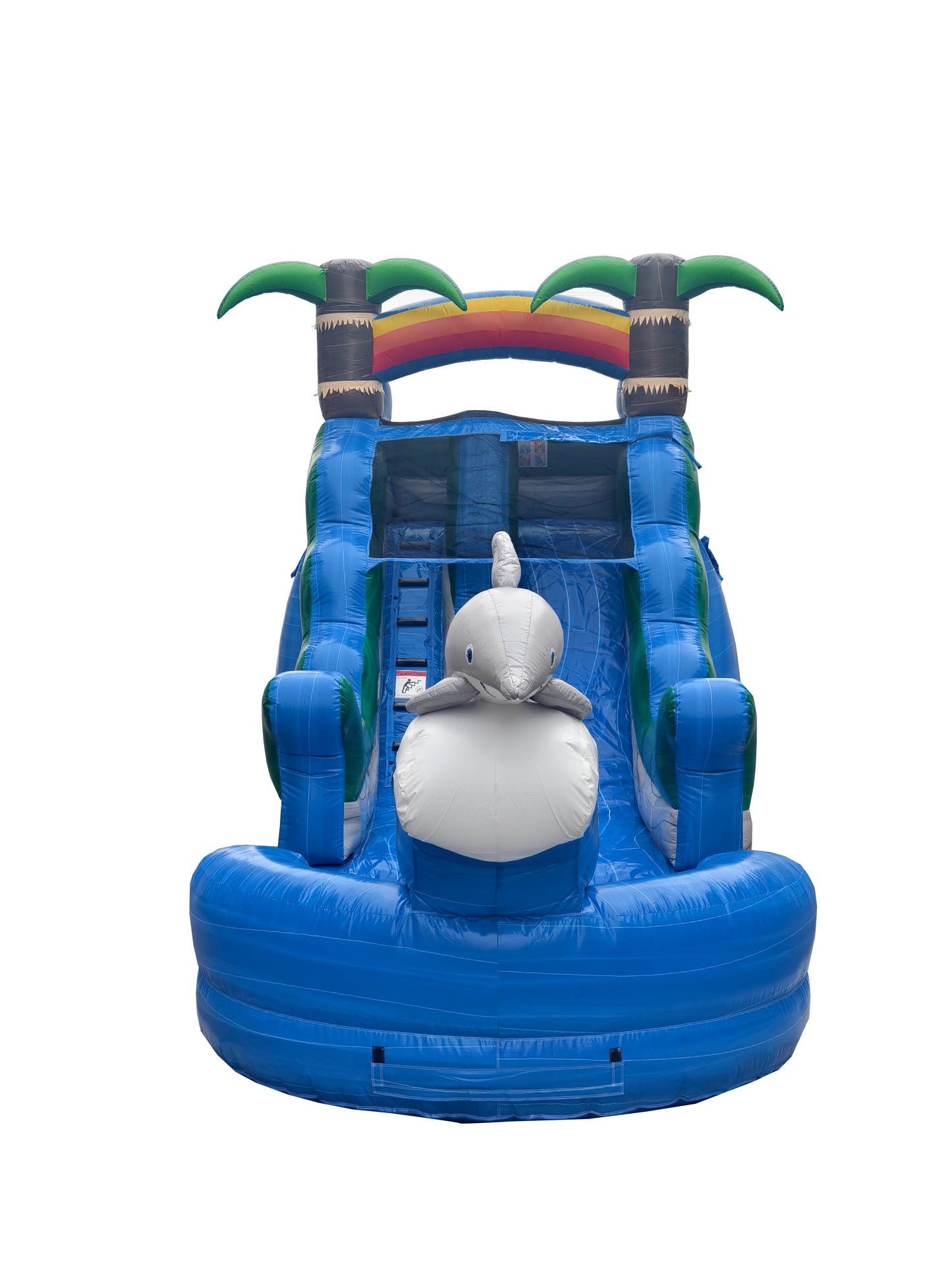 dolphin splash inflatable water slide 14ft backyard party
