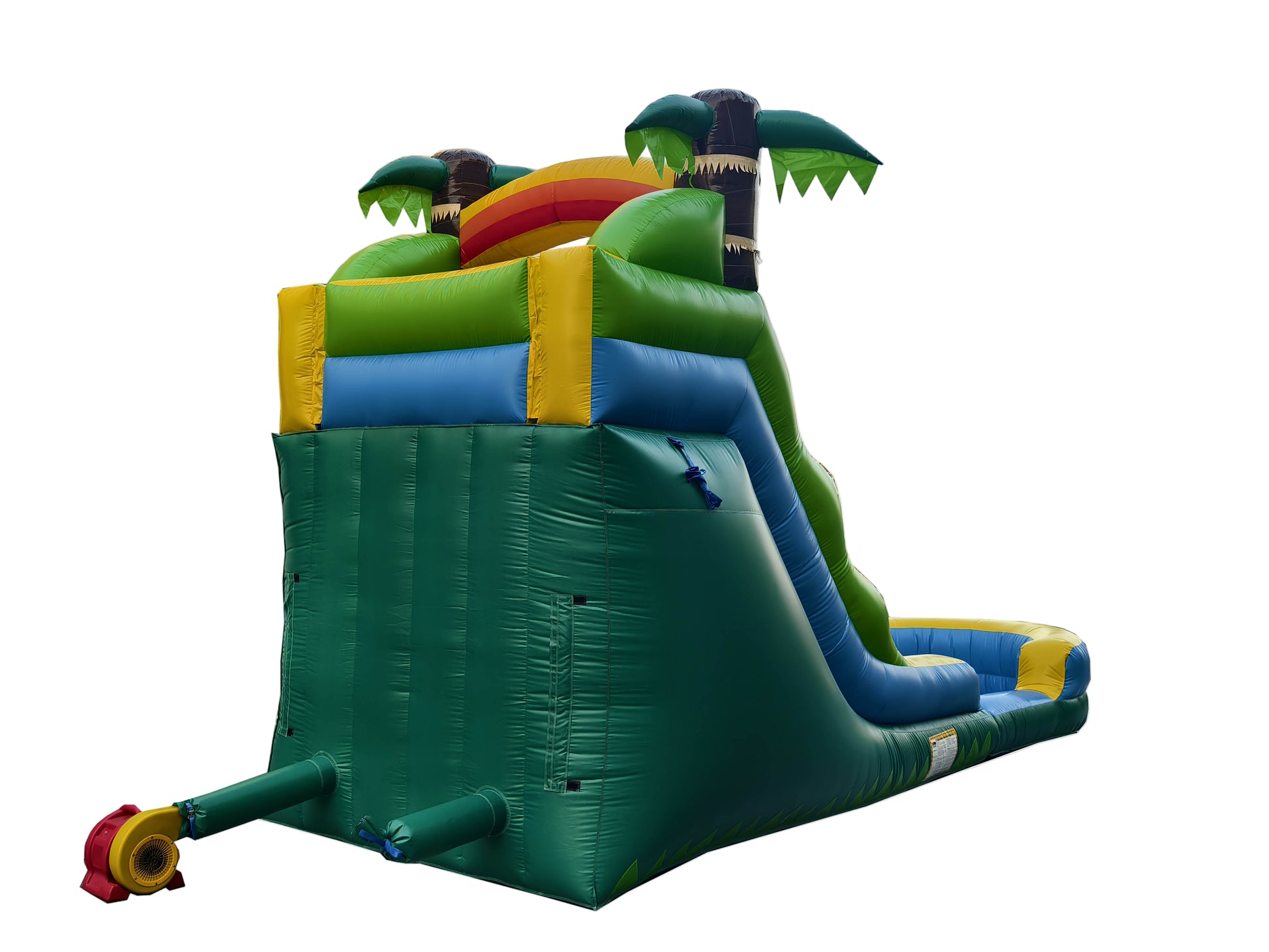 16ft tropical inflatable water slide back view
