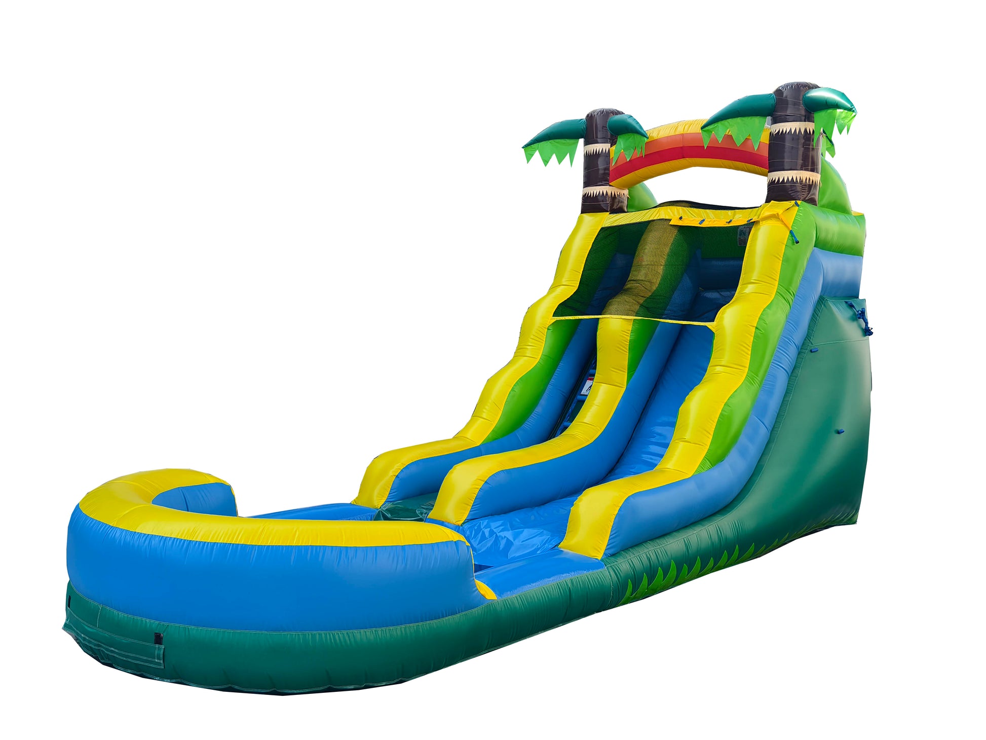 16ft tropical inflatable slide side view heavy duty pvc